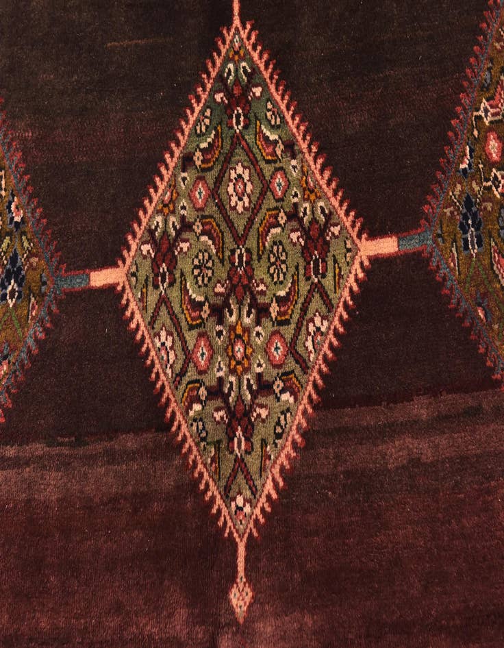 Detail image of 3' 10 x 9' 10 Hand Knotted Farahan Persian Wool Runner Rug
