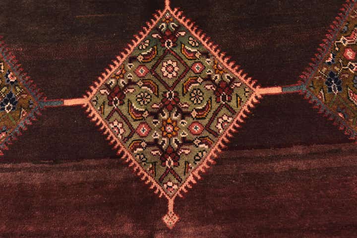 3' 10 x 9' 10 Hand Knotted Farahan Persian Wool Runner Rug