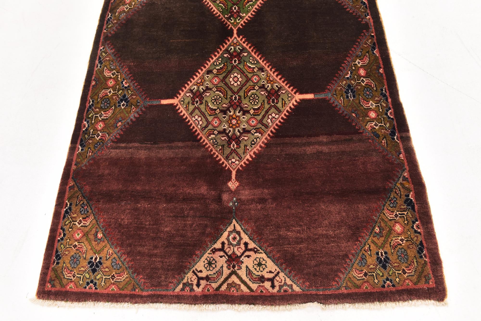 3' 10 x 9' 10 Hand Knotted Farahan Persian Wool Runner Rug