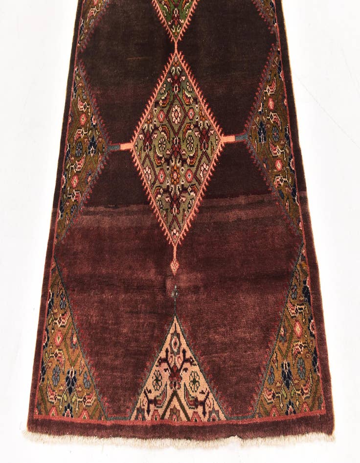 Detail image of 3' 10 x 9' 10 Hand Knotted Farahan Persian Wool Runner Rug