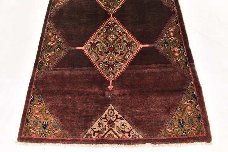 Detail image of 3' 10 x 9' 10 Hand Knotted Farahan Persian Wool Runner Rug