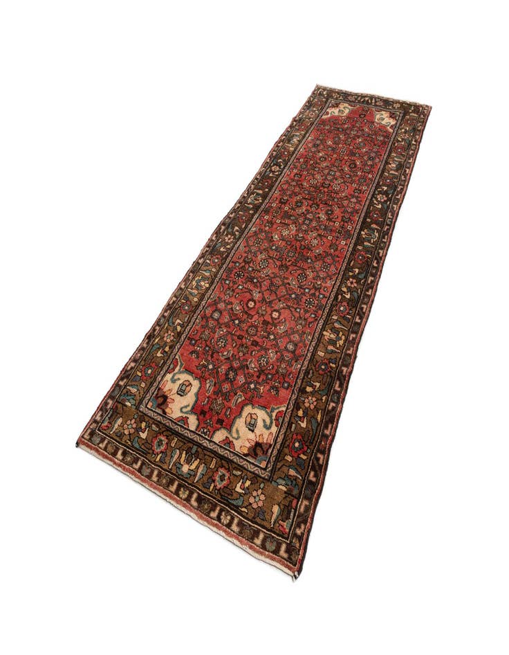 Detail image of 3' 11 x 10' 9 Hamedan Wool Runner Rug