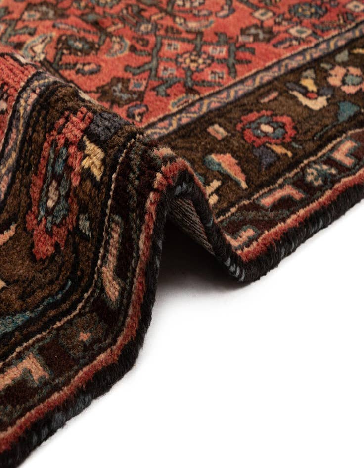 Detail image of 3' 11 x 10' 9 Hamedan Wool Runner Rug