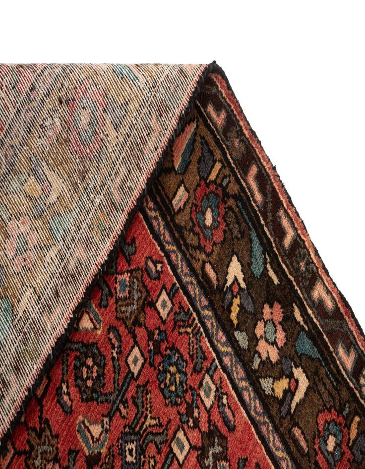 Detail image of 3' 11 x 10' 9 Hamedan Wool Runner Rug
