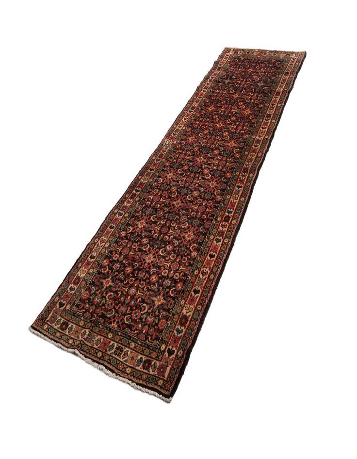 Detail image of 4' 1 x 13' 1 Hamedan Wool Runner Rug