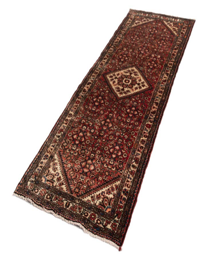 Detail image of 3' 10 x 9' 11 Hamedan Wool Runner Rug