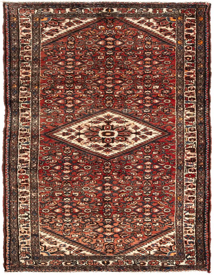 Detail image of 3' 10 x 9' 11 Hamedan Wool Runner Rug