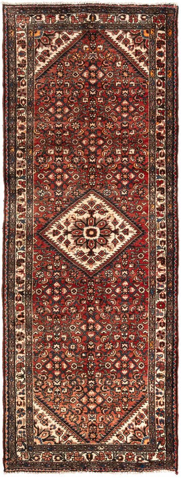 Detail image of 3' 10 x 9' 11 Hamedan Wool Runner Rug