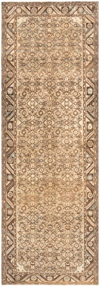 Detail image of 3' 6 x 10' 6 Hamedan Runner Rug
