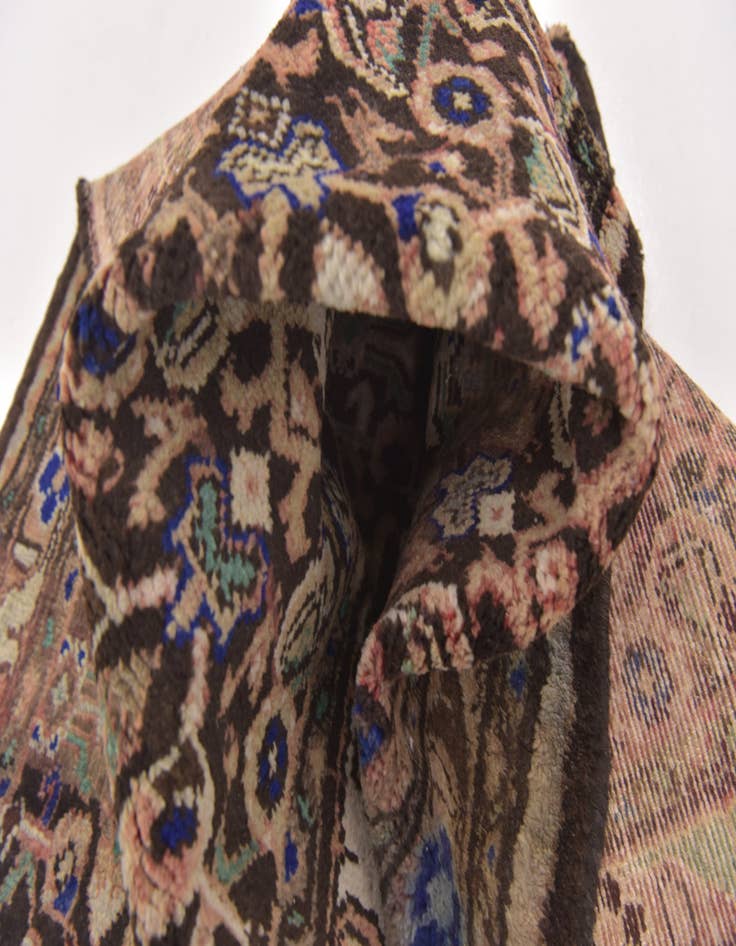 Detail image of 3' 6 x 13' Hand Knotted Hamedan Persian Wool Runner Rug