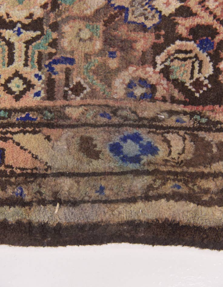 Detail image of 3' 6 x 13' Hand Knotted Hamedan Persian Wool Runner Rug