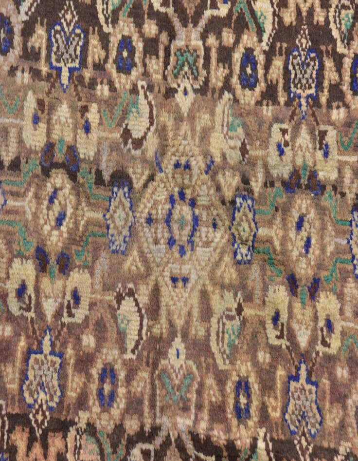 Detail image of 3' 6 x 13' Hand Knotted Hamedan Persian Wool Runner Rug