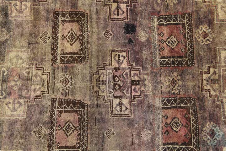 3' 9 x 7' 5 Hand Knotted Hamedan Persian Wool Runner Rug