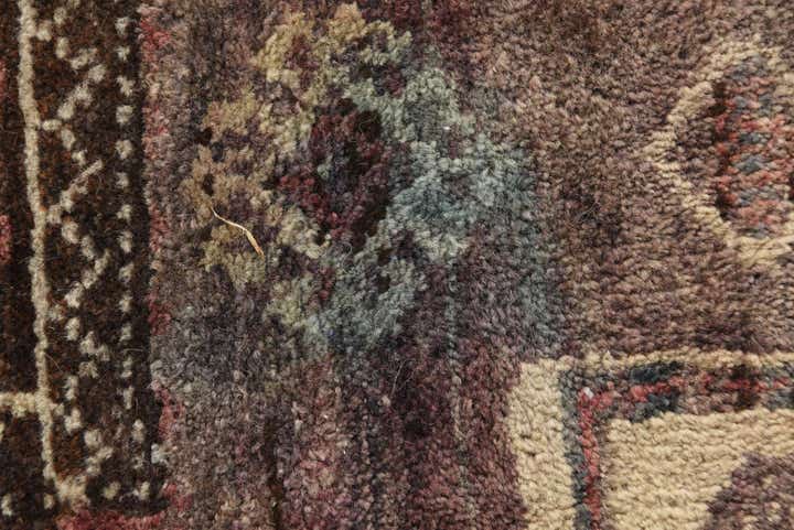 3' 9 x 7' 5 Hand Knotted Hamedan Persian Wool Runner Rug