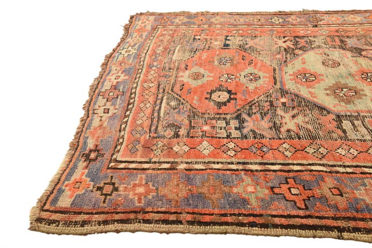 Detail image of 3' 8 x 7' 7 Hand Knotted Hamedan Persian Wool Runner Rug