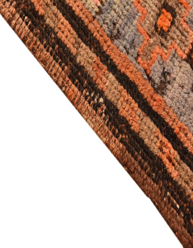 Detail image of 3' 8 x 7' 7  Hand Knotted Hamedan Persian Wool Runner Rug