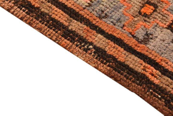 3' 8 x 7' 7 Hand Knotted Hamedan Persian Wool Runner Rug