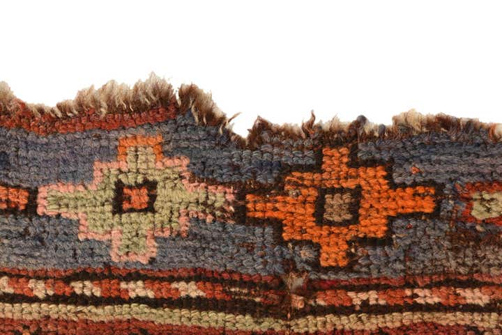 3' 8 x 7' 7 Hand Knotted Hamedan Persian Wool Runner Rug