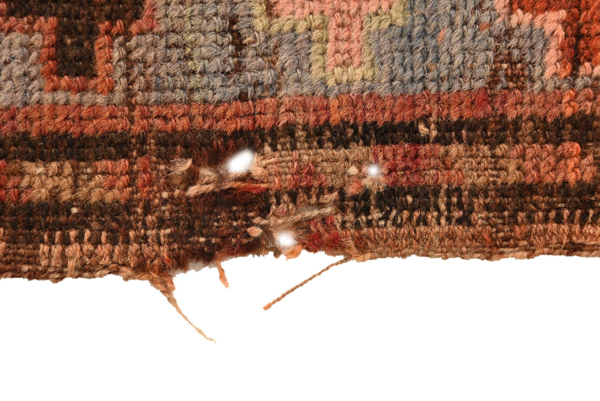 3' 8 x 7' 7 Hand Knotted Hamedan Persian Wool Runner Rug
