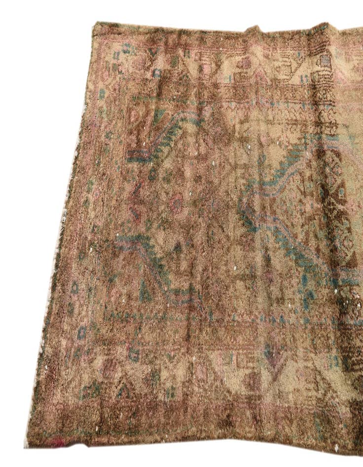 Detail image of 3' 2 x 6' 4  Hand Knotted Hamedan Persian Wool Runner Rug