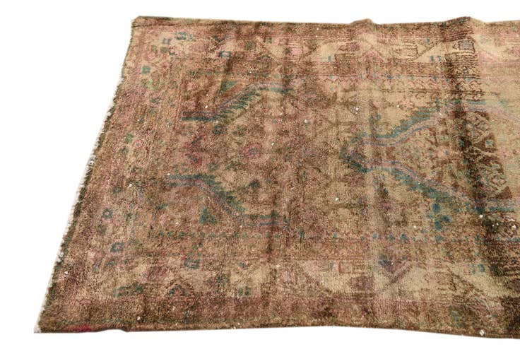 Detail image of 3' 2 x 6' 4 Hand Knotted Hamedan Persian Wool Runner Rug
