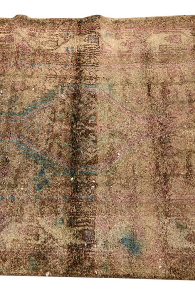 Detail image of 3' 2 x 6' 4 Hand Knotted Hamedan Persian Wool Runner Rug