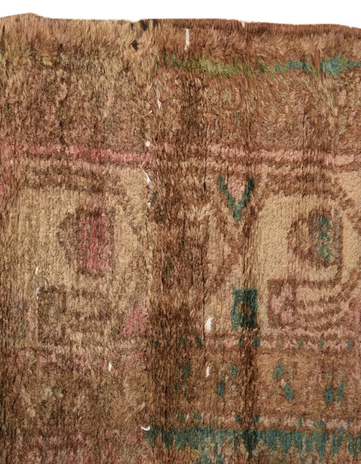 Detail image of 3' 2 x 6' 4  Hand Knotted Hamedan Persian Wool Runner Rug