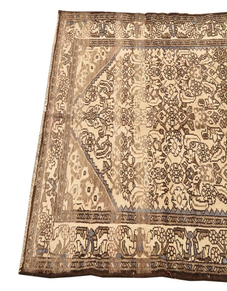 Detail image of 3' 5 x 10' Hand Knotted Hamedan Persian Wool Runner Rug