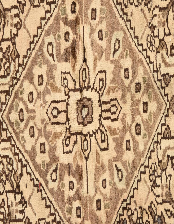 Detail image of 3' 5 x 10' Hand Knotted Hamedan Persian Wool Runner Rug