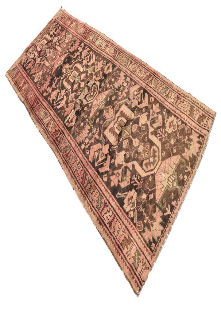 3' 7 x 9' Hand Knotted Hamedan Persian Wool Runner Rug