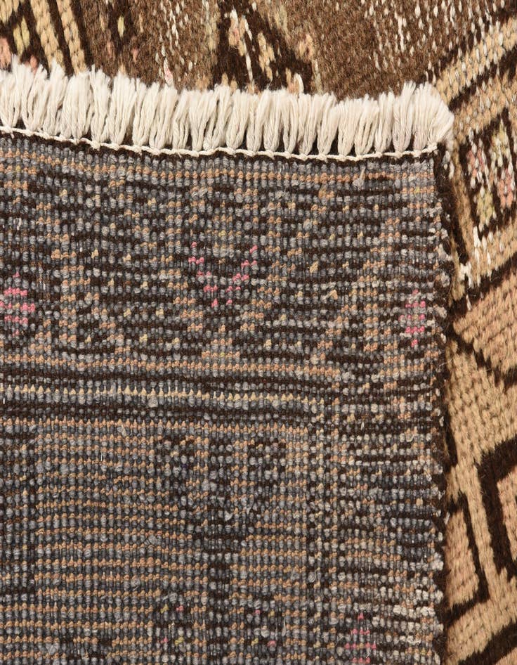 Detail image of 3' 3 x 10'  Hand Knotted Hamedan Persian Wool Runner Rug