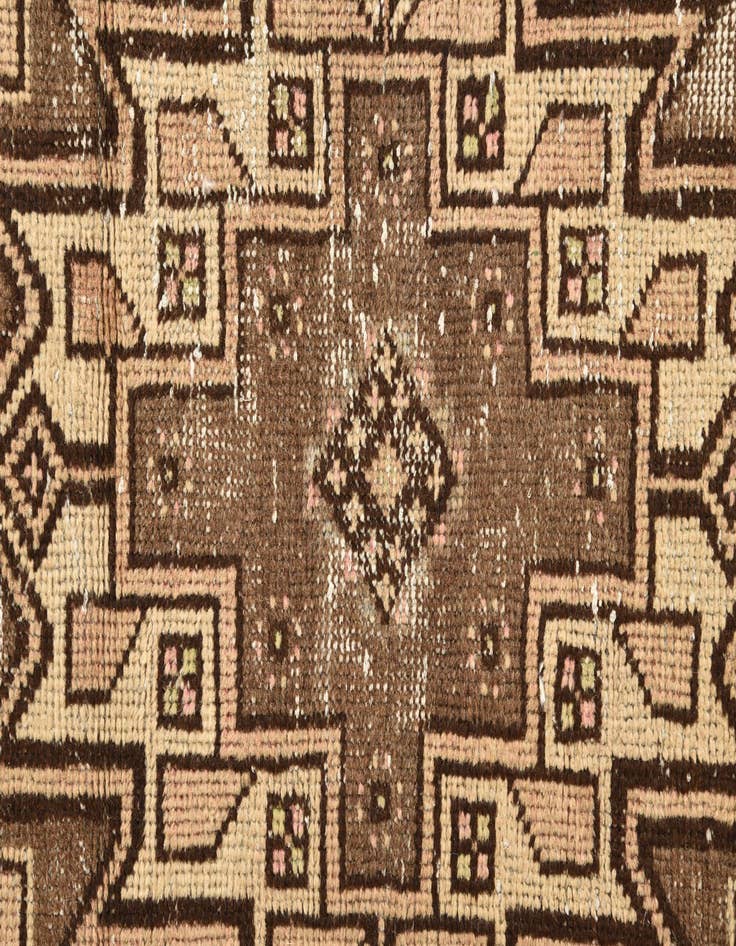 Detail image of 3' 3 x 10'  Hand Knotted Hamedan Persian Wool Runner Rug