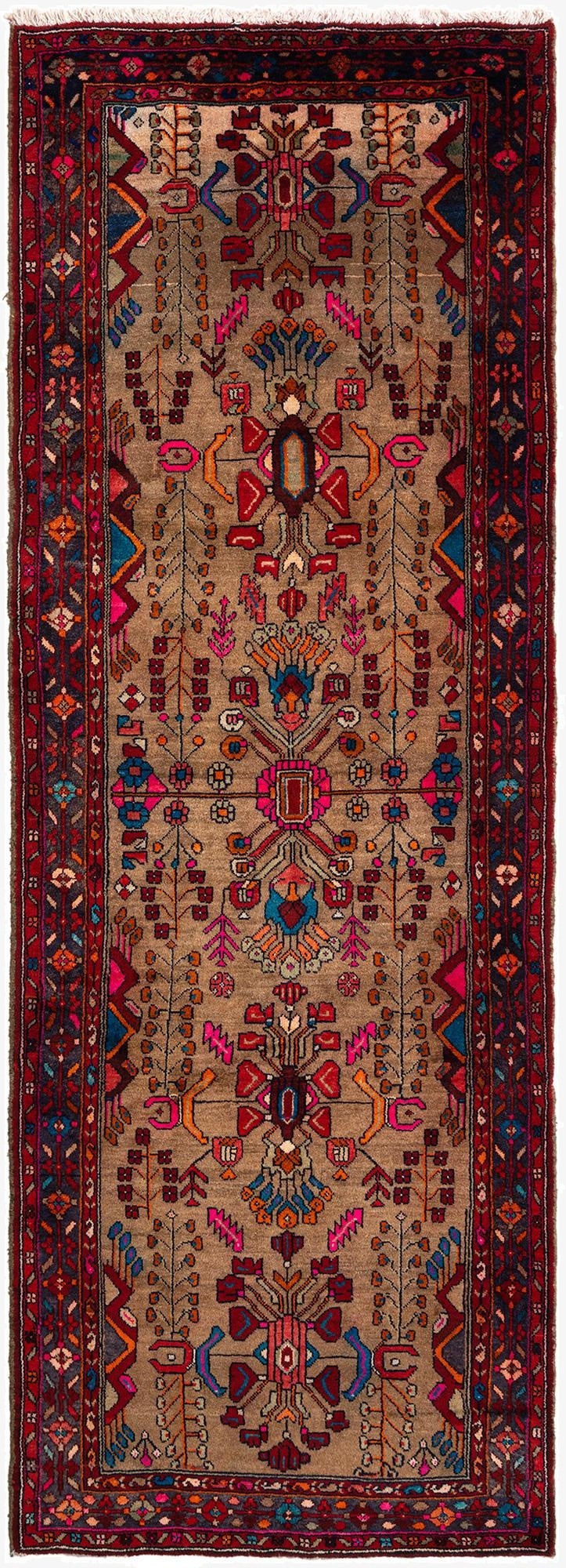 3' 10 x 10' 11 Hamedan Wool Runner Rug