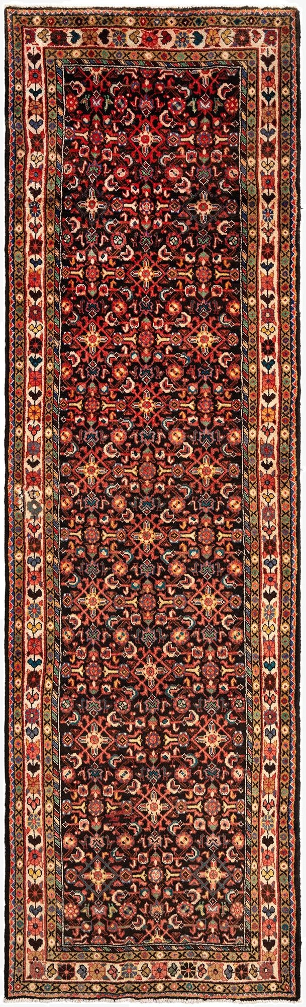 125cm x 400cm Hamedan Wool Runner Rug