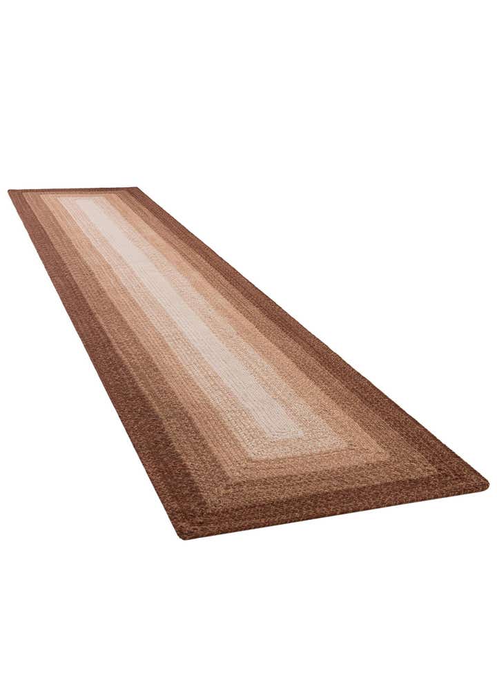 2' 7 x 12' Handmade Hand Braided Wool Runner Rug