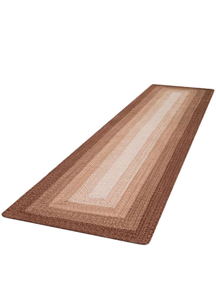 2' 7 x 12' Handmade Hand Braided Wool Runner Rug