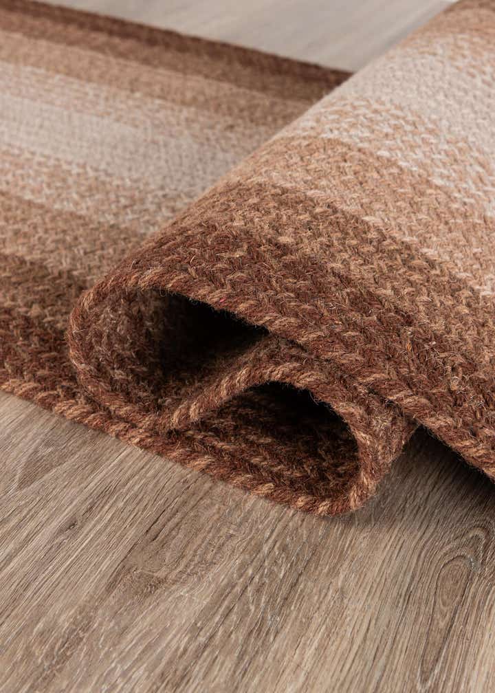 2' x 6' 1 Handmade Hand Braided Wool Runner Rug