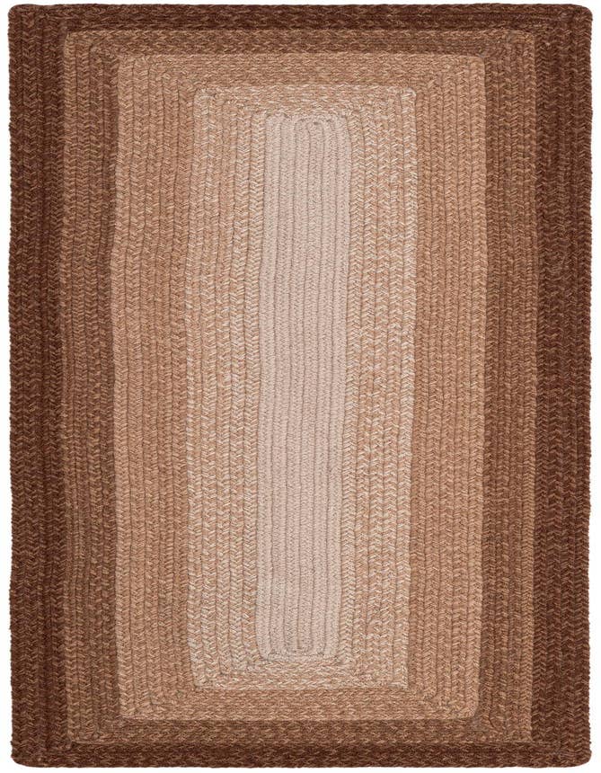 Detail image of 2' x 6' 1  Hand Hand Braided Wool Runner Rug