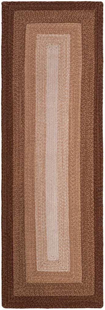 2' 7 x 8' Handmade Hand Braided Wool Runner Rug
