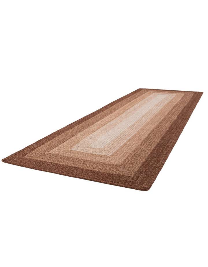 2' 7 x 8' Handmade Hand Braided Wool Runner Rug