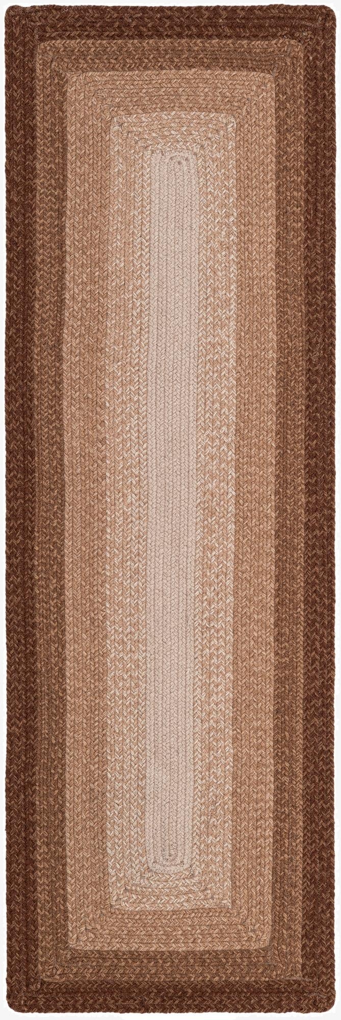 2' x 6' 1  Hand Hand Braided Wool Runner Rug