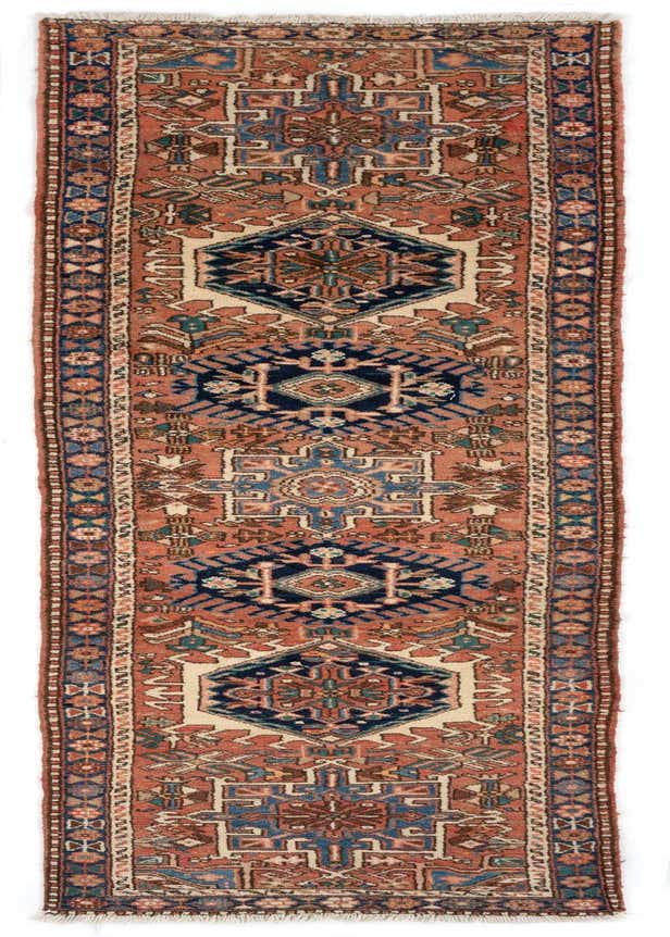 2' 9 x 10' 4 Heriz Wool Runner Rug