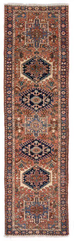 Detail image of 2' 9 x 10' 4 Heriz Wool Runner Rug