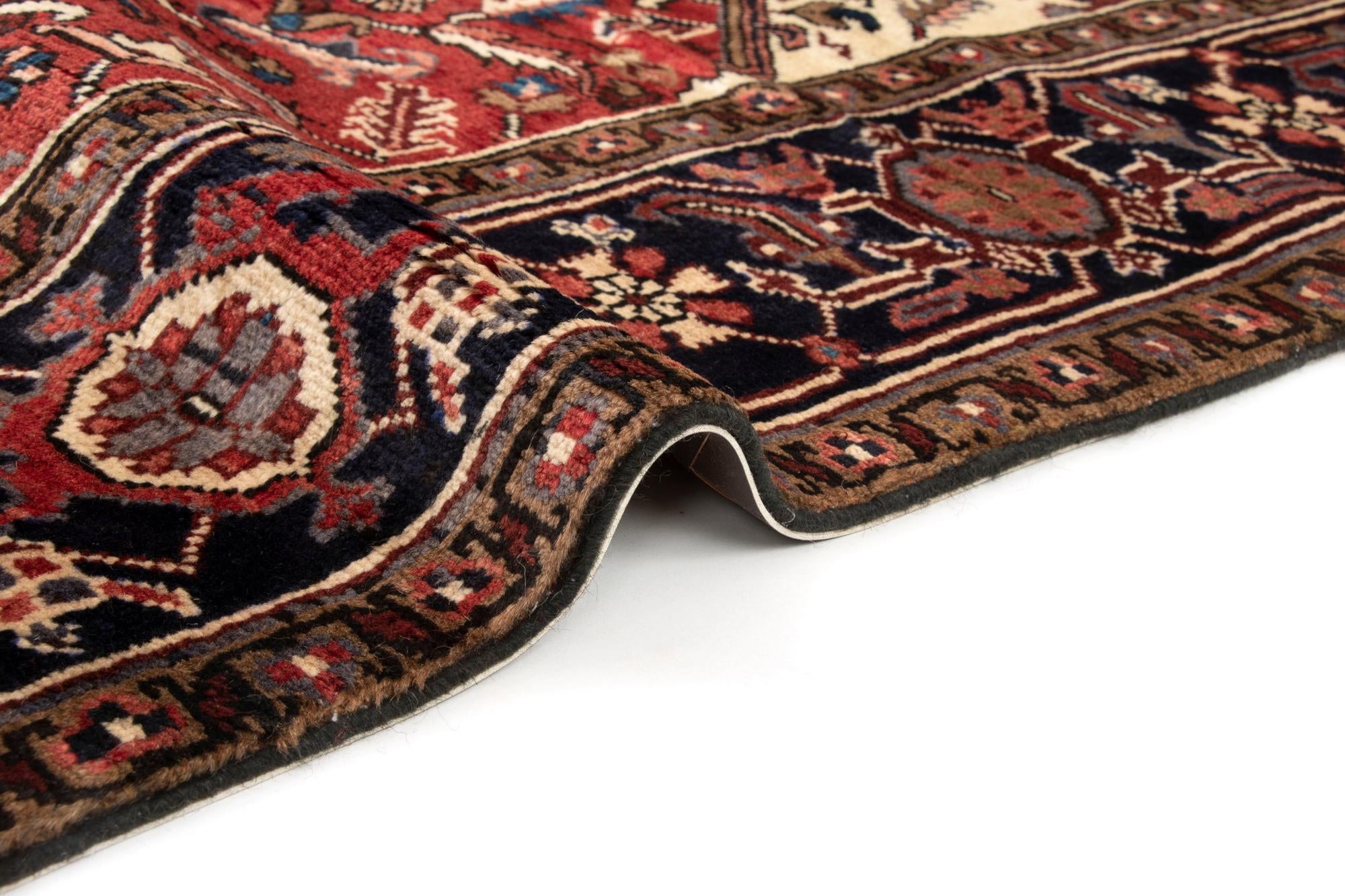 6' 7 x 12' 4 Heriz Wool Runner Rug