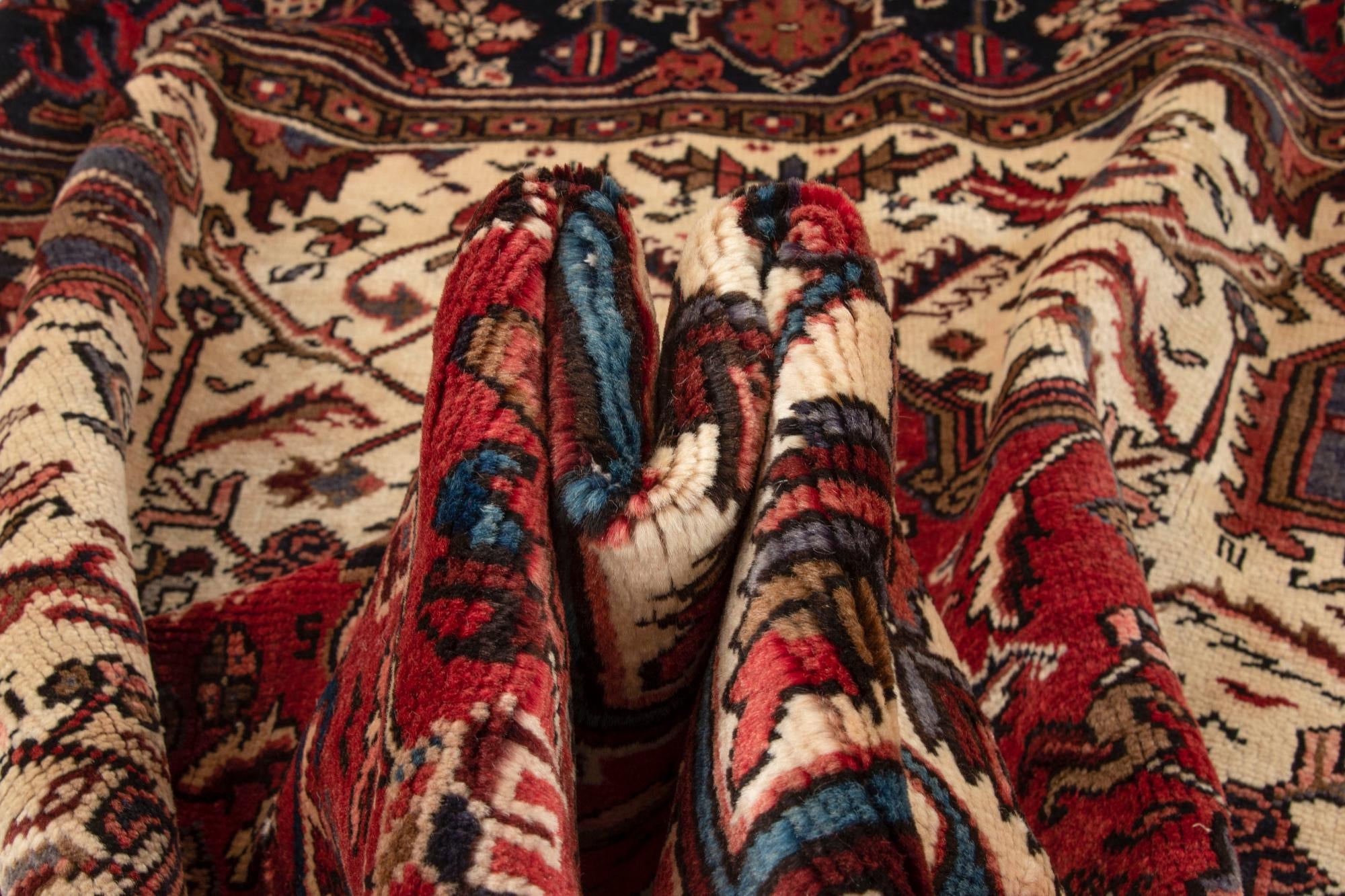 6' 7 x 12' 4 Heriz Wool Runner Rug