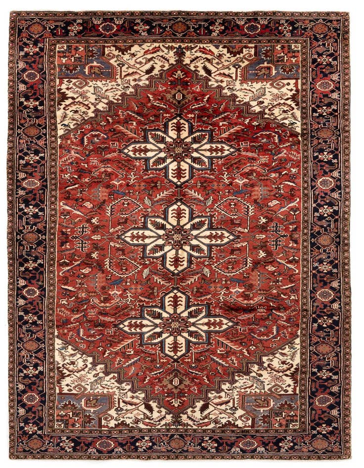 Detail image of 6' 7 x 12' 4 Heriz Wool Runner Rug