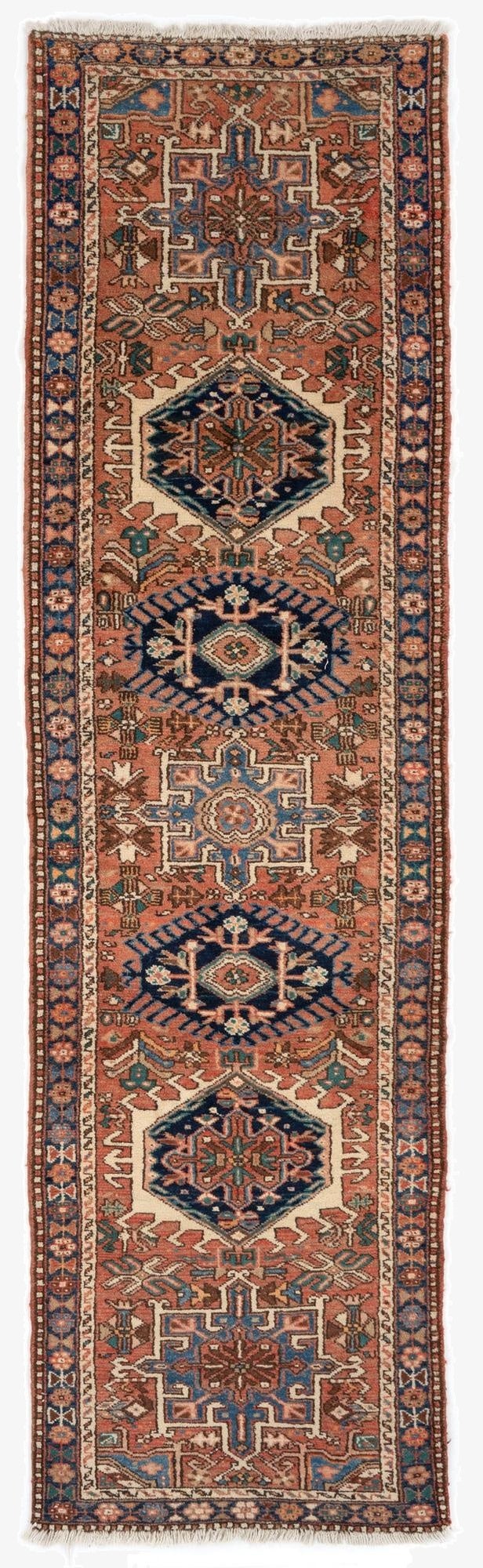 2' 9 x 10' 4 Heriz Wool Runner Rug