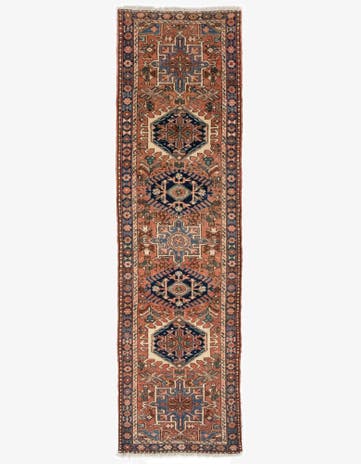 2' 9 x 10' 4 Heriz Wool Runner Rug