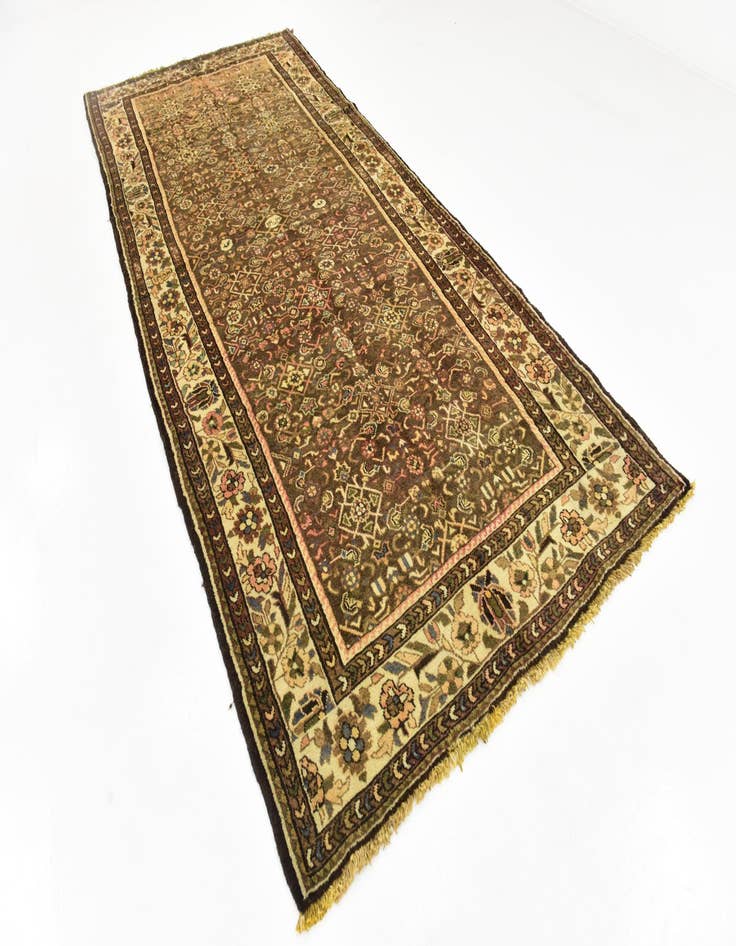 Detail image of 5' 8 x 13' 3  Hand Knotted Hossainabad Persian Wool Runner Rug