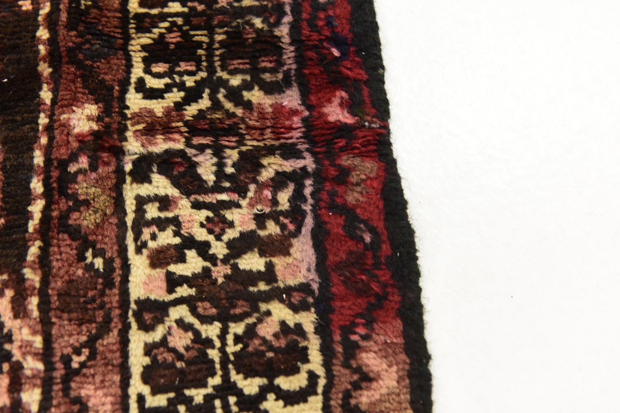 105cm x 305cm anudado a mano Hossainabad Alfombra Persa Lana Pasillera